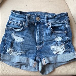 American Eagle ripped jean shorts